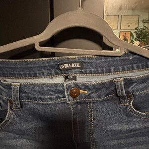 Riviera Blue High-Rise Dark Wash Jeans - Navy